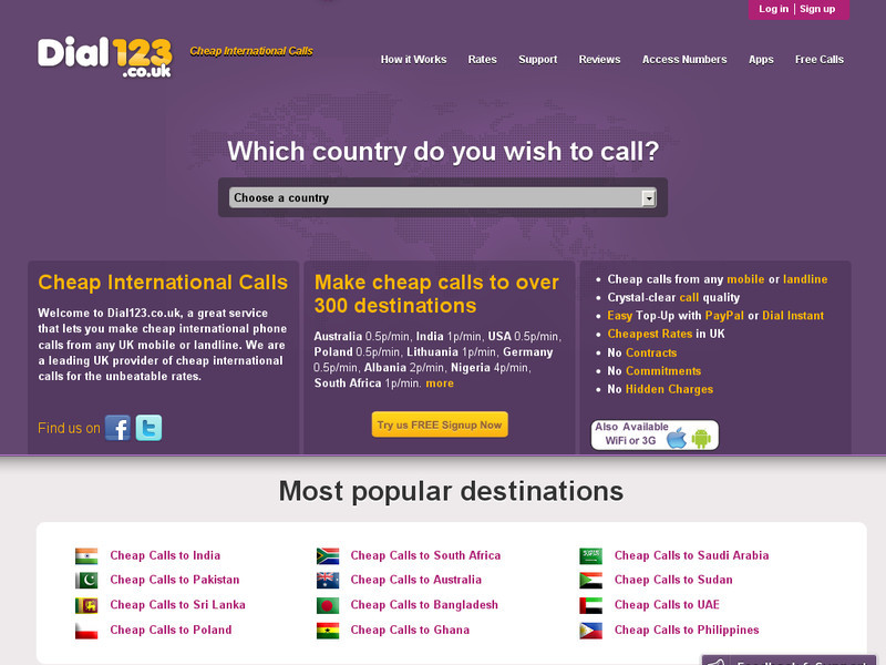 Dial 123 Cheap international calls review